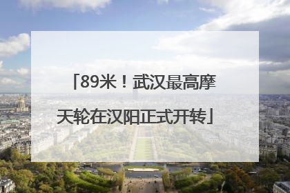 89米！武汉最高摩天轮在汉阳正式开转