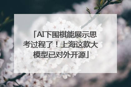 AI下围棋能展示思考过程了！上海这款大模型已对外开源