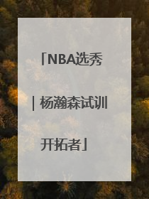 NBA选秀｜杨瀚森试训开拓者